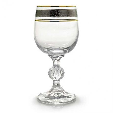 Набор бокалов для вина CRYSTALEX Клавдия 6шт 230мл панто платина стекло, 40149/43249/230