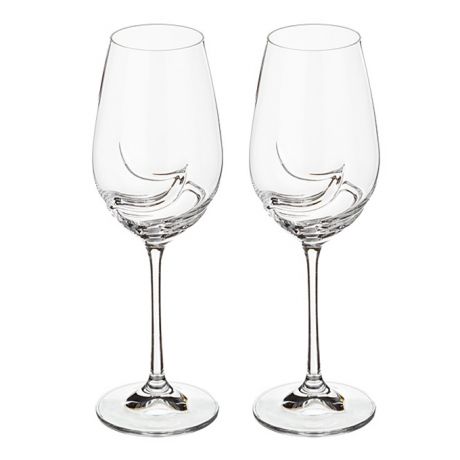 Набор бокалов для вина CRYSTALEX Турбуленc 2шт 350мл гладкое бесцветное стекло, 40774/350/2