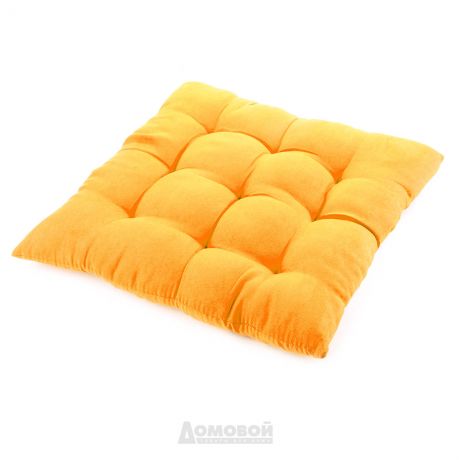 Подушка на стул, 40х40см, оранжевый, 100% пэ