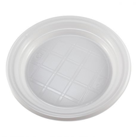 Набор тарелок одноразовых пластиковый RESTA LINE, 20,5см, 10шт, белые, 126001