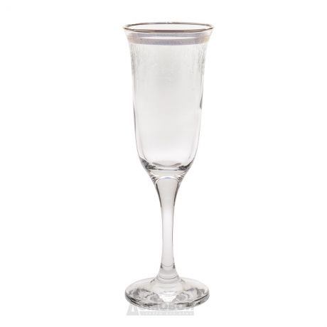 Набор бокалов для шампанского, ГУСЬ ХРУСТАЛЬНЫЙ Каскад, 6шт, 210мл, с декором, стекло, TL40-883