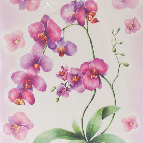 Набор наклеек ДЕКОРЕТТО, Акварельная орхидея 35х50 см, винил