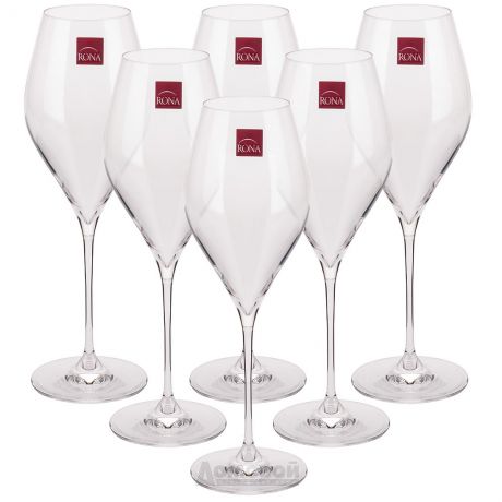Набор бокалов для вина RONA Swan 6шт., 430мл хрустальное стекло, 6650/0/430