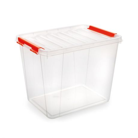 Ящик для хранения с крышкой ПРОФИ, с фиксаторами, 41*29, 5*31, 25 л, пластик