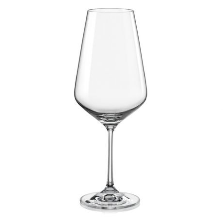 Набор бокалов для вина CRYSTALEX Сандра, 6шт, 550мл, гладкое бесцветное стекло, 40728/550