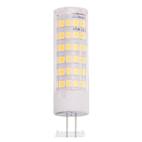 Лампа светодиодная ЭРА LED smd JC-7w-220V-corn, ceramics-840-G4 (100/500/21000)