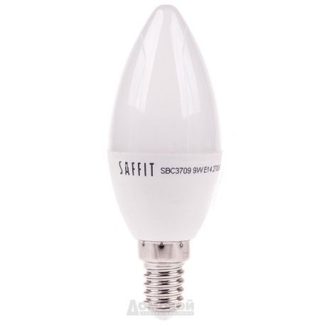 Лампа светодиодная, 9W 230V E14 2700K, SBC3709, SAFFIT