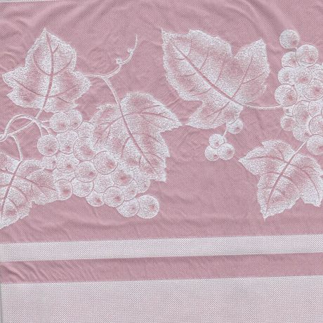 Скатерть NIKLEN, 110х140см, розовый, ПВХ двухслойный, 6734