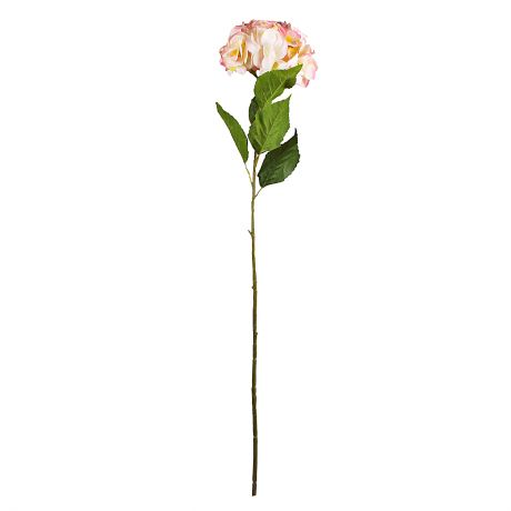 Растение искусственное Гортензия, h90см, бело-розовый, полиэстер
