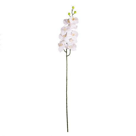 Растение искусственное Орхидея, h90см, белый, латекс