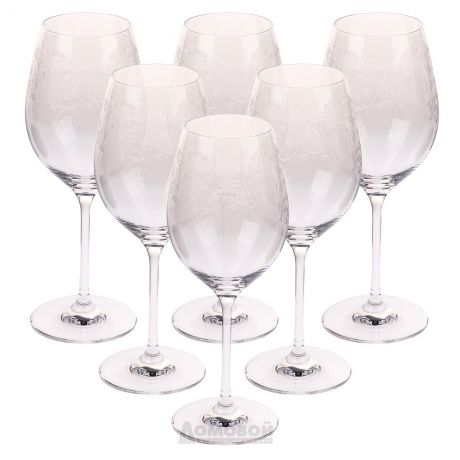 Набор бокалов для вина RONA Celebration Европейский декор 6шт, 470мл хрустальное стекло, 6272/602/470