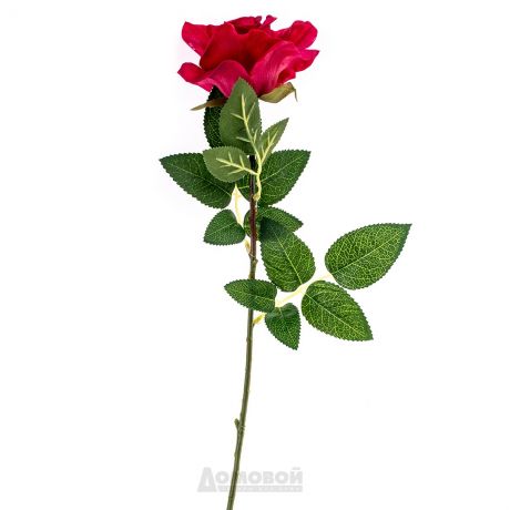 Растение искусственное Роза, размер: h60см, красный