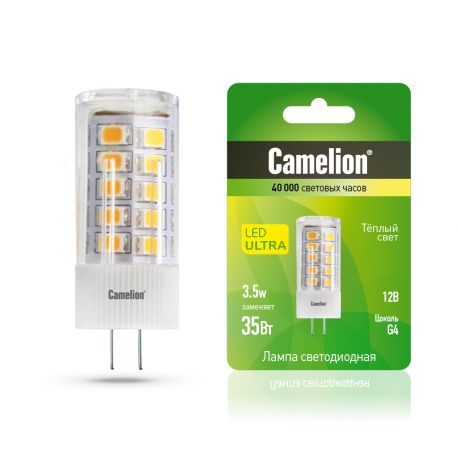 Лампа светодиодная Camelion LED3.5-JC/830/G4 3.5Вт 12В AC/DC