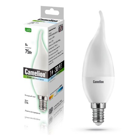 Лампа светодиодная Camelion LED8-CW35/845/E14 8Вт 220В