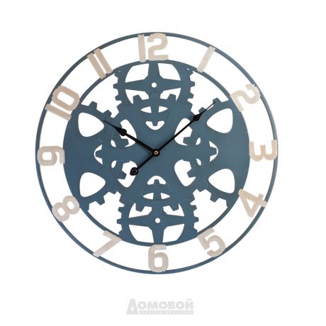 Часы металлические HOME DECOR, черные с крупным часовым маханизмом