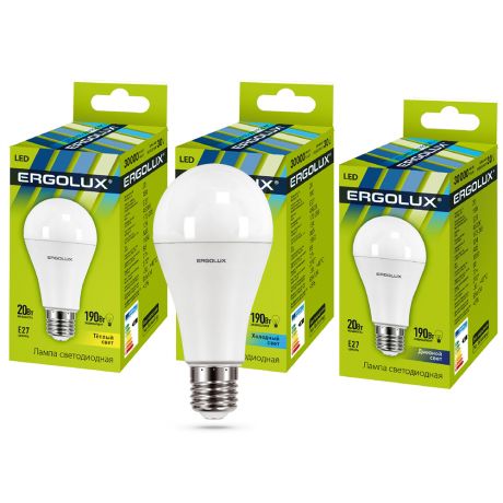 Лампа светодиодная Ergolux LED-A65-20W-E27-4K ЛОН 20Вт E27 4500K 172-265В