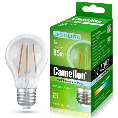 Лампа светодиодная Camelion LED9-A60-FL-845-E27 Груша 9Вт 172-265В