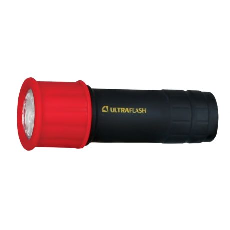 Фонарь 9 LED, до 20м дальность, 3XR03, красный с черным, Ultraflash LED15001-A