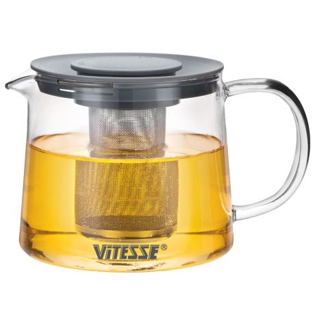 Чайник заварочный Vitesse VS-4020, 1000 мл, стекло/пластик