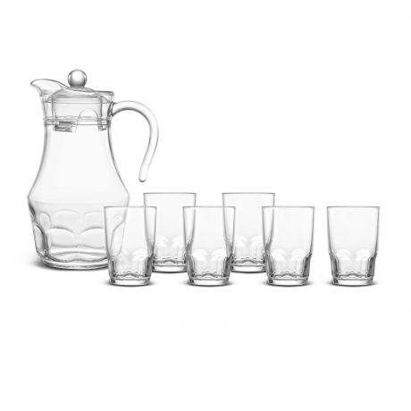 Набор питьевой ARCOPAL Roc 7 предметов (кувшин 1,6л + 6 стаканов 270мл) стекло, L4987