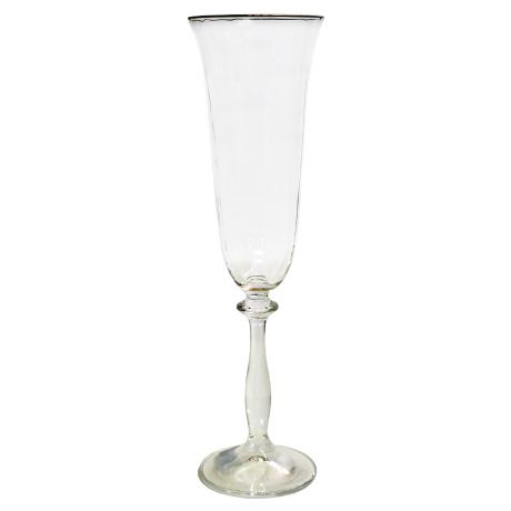 Набор бокалов для шампанского CRYSTALEX Анжела 6шт 190мл оптика отводка платина, стекло, 40600/200524/opt/190