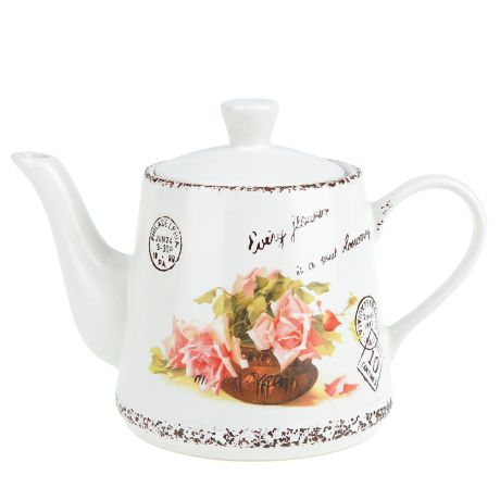 Чайник заварочный ENS GROUP Персиковая роза 1000мл керамика, 1750147