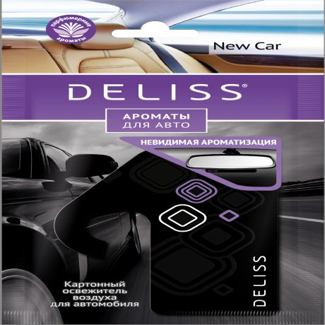 Ароматизатор Deliss картонный, серия New Car