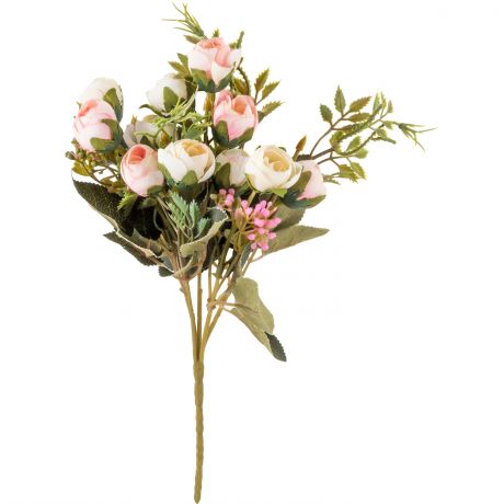 Растение искусственное ВОЛШЕБНАЯ СТРАНА Розы, h32см, нежно-розовый, полиэстер