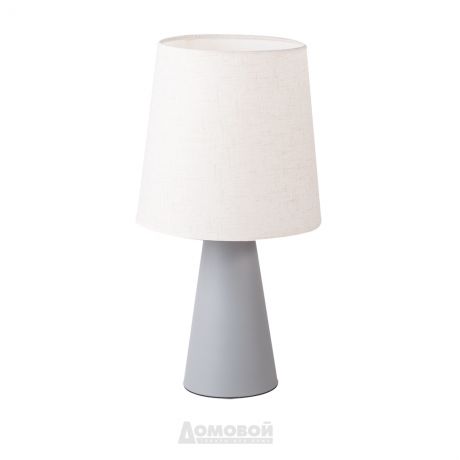 Лампа настольная 1*Е27*40Вт D. h 42 см MT60370-1С, текстиль/металл/серый/белый
