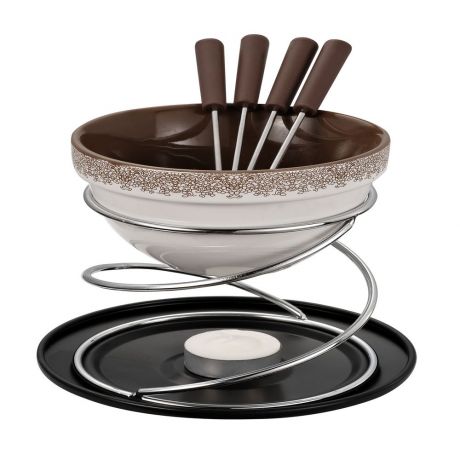 Набор для приготовления шоколадного фондю GIPFEL Minor 8 предметов, 350 мл, керамика, коричневый 1905