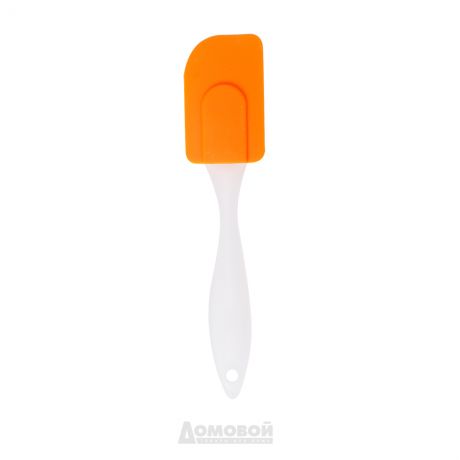 Набор лопатка + кисточка, силикон, оранжевый