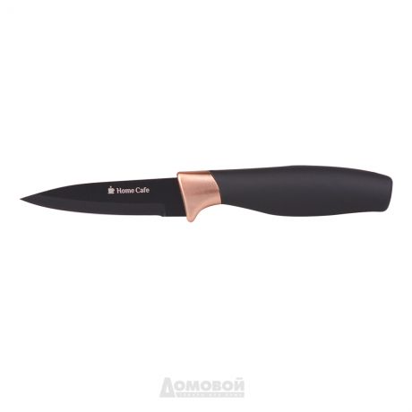 Нож для овощей HOME CAFE 8,9 см, нержавеющая сталь, чёрный