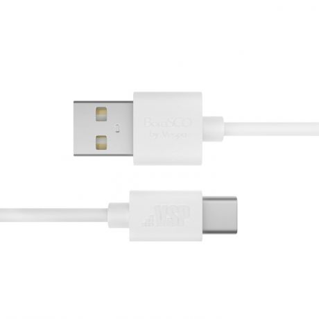 Кабель USB - Type-C, 2А, 1м, белый, 34850