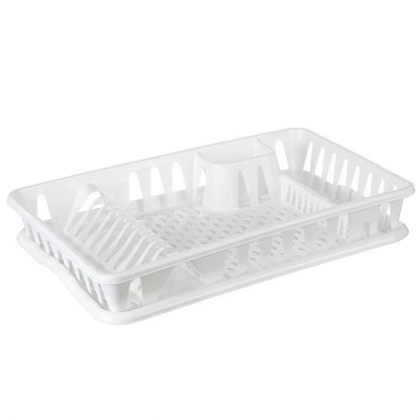 Сушилка для посуды IDEA большая, 49х32х8см, пластик, белая, М 1169