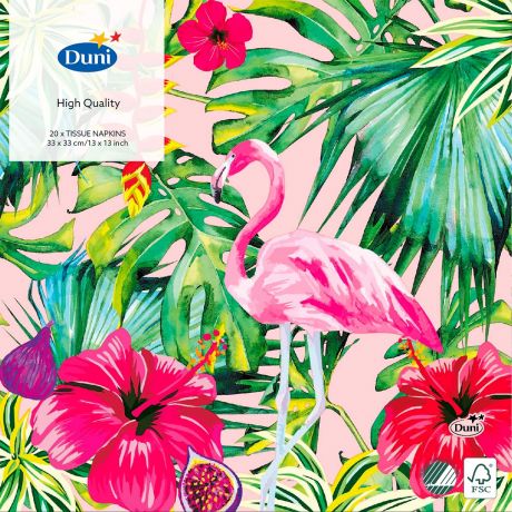 Салфетки бумажные ALOHA FLORAL 3-слойные, 33см, 20шт, 185652