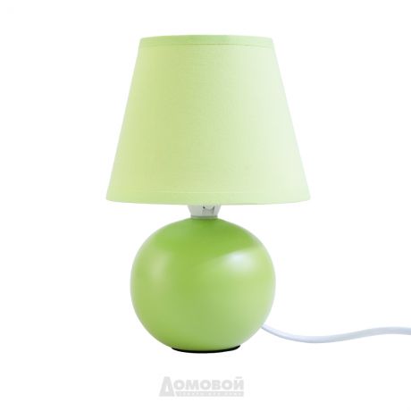 Лампа настольная, арт. AT09360 зеленая, Е14*1*40Вт, керамика/текстиль