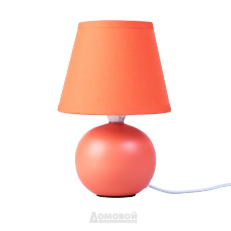 Лампа настольная, арт. AT09360 оранжевая, Е14*1*40Вт, керамика/текстиль