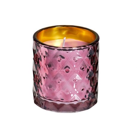 Свеча интерьерная Spaas Текстура фуксия в стакане, 7,5х7см, 0500233174