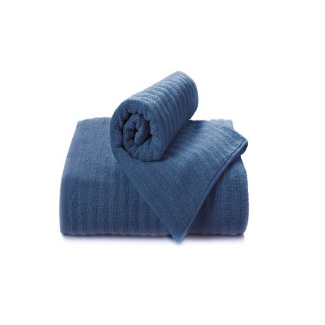 Полотенце махровое Волна, размер: 50х90см, темно-синий, 450г/м2, 100%хлопок