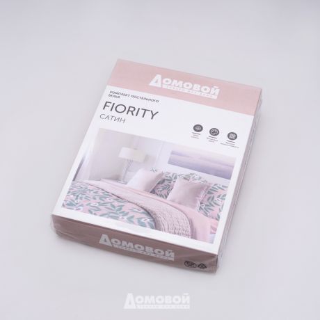 Комплект постельного белья СТМ Fiority 2-спальный Jasmine, р-р: под.175х210см, прост.215х240см, нав.70х70см 2шт, сатин, 100%хл, 110гр/м2