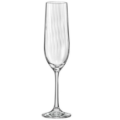 Набор бокалов для шампанского CRYSTALEX Виола 6шт 190мл оптика стекло, 40729/22/190