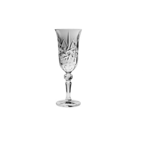 Набор бокалов для шампанского CRYSTAL BOHEMIA Pinwheel 6шт 150мл, хрусталь