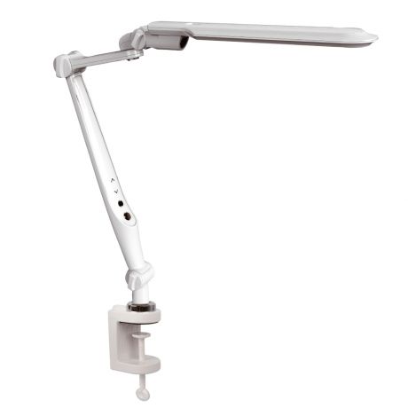 Лампа настольная LED*10Вт Camelion KD-830 C01 бел, 230В, на струбц.,600 лм,сенс. рег.ярк и цвет.темп.