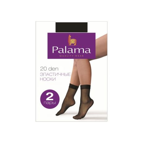 Носки женские Palama 20, 2 пары, р.23, 97%полиамид, 3%эластан, nero
