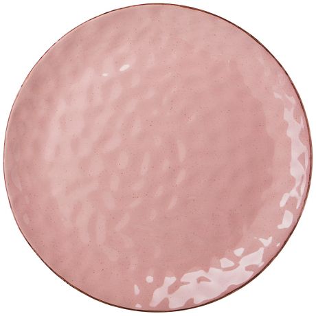 Тарелка обеденная Отражение Розовая пудра 26см, керамика