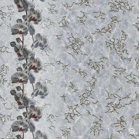Обои Пермские Обои (бумажные дуплекс) Лиана цветок 269-017 (рисунок 1-2) серый 0,53х10м