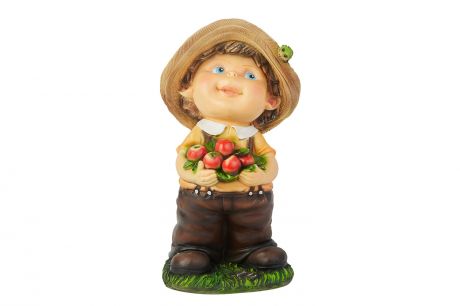 Садовая декоративная фигура Мальчик с яблоками