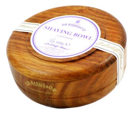 Твердое мыло для бритья в чаше из палисандра Shaving Bowl 100г: Lavender (лаванда)