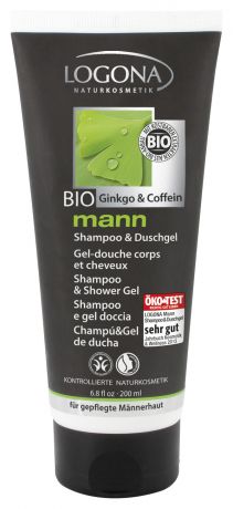 Шампунь и гель для душа Mann Shampoo & Shower Gel Ginkgo & Coffeine 200мл