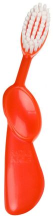 Зубная щетка детская 6+ Toothbrush Kidz (оранжевая с белой щетиной, очень мягкая, для правшей)